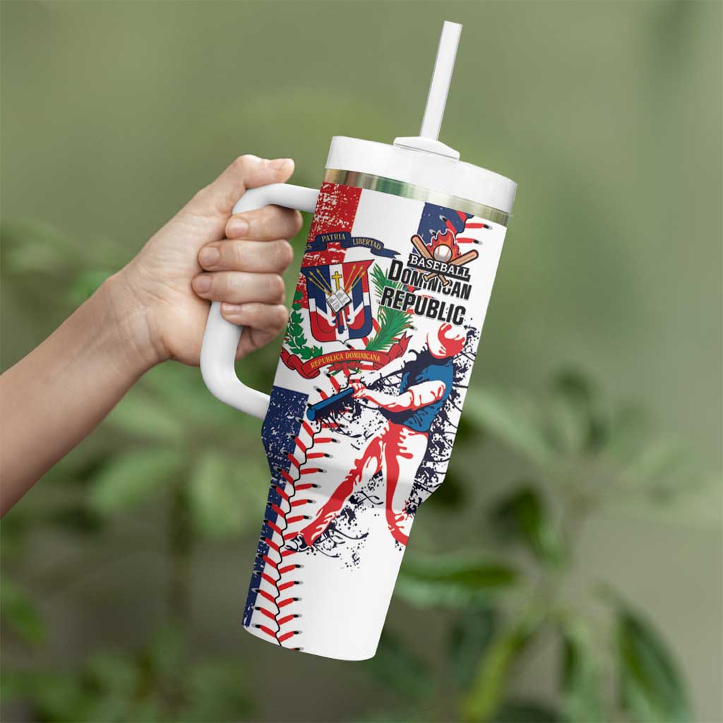 Personalized Baseball Dominican Republic Tumbler With Handle Come On Team DR Grunge Style