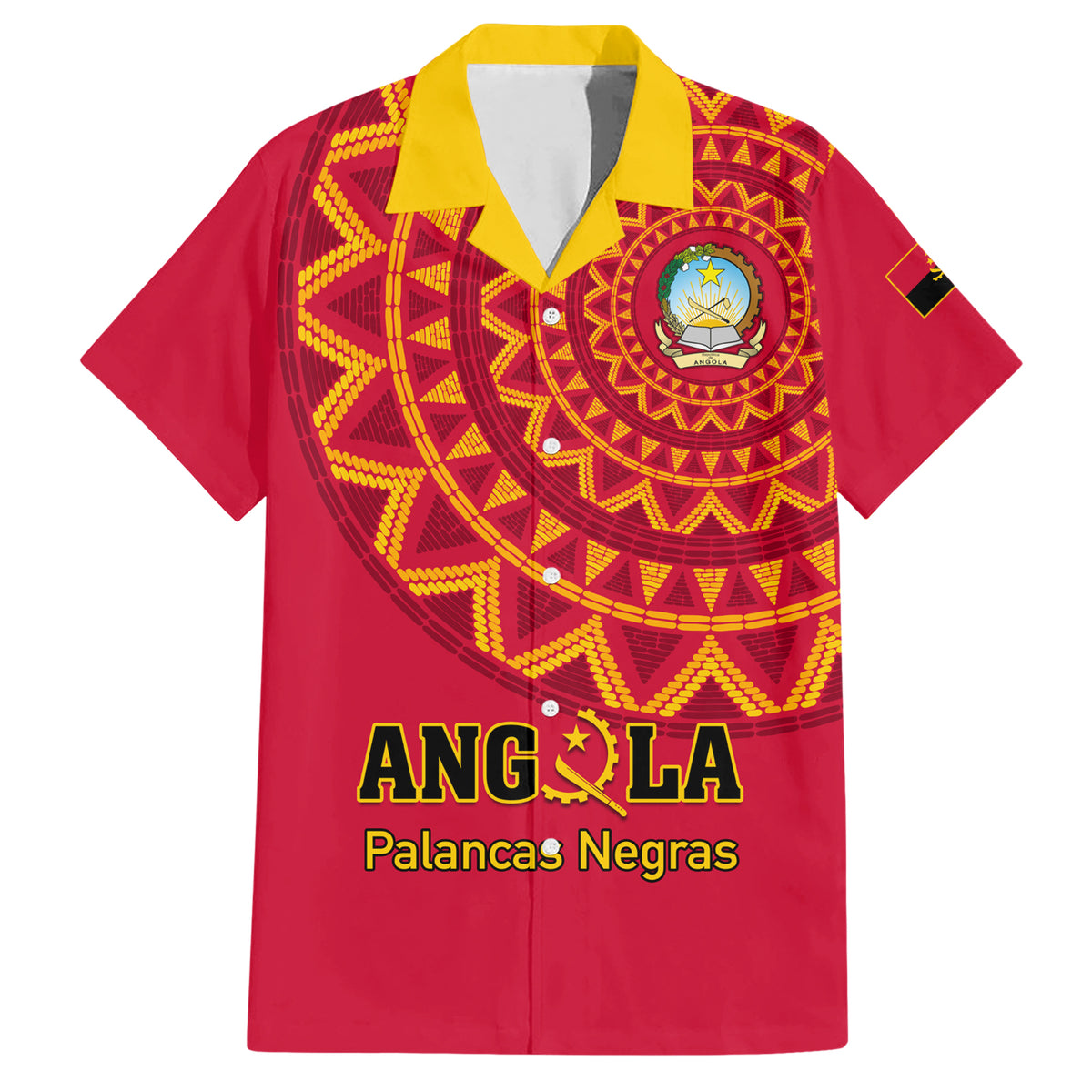 Angola Football Hawaiian Shirt Go Palancas Negras Red Version - Shopicos