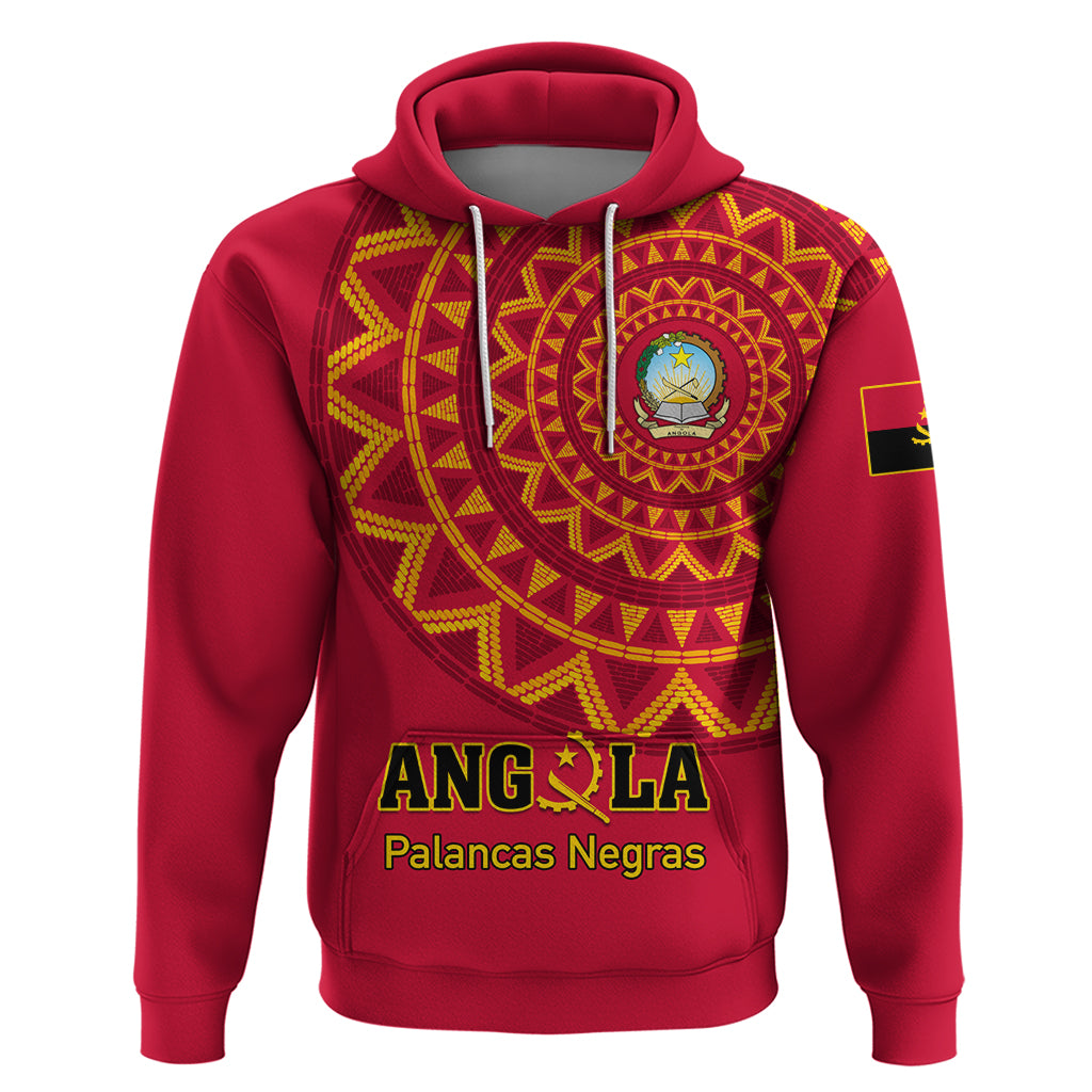 Angola Football Hoodie Go Palancas Negras Red Version - Shopicos