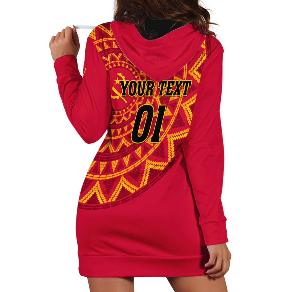 Angola Football Hoodie Dress Go Palancas Negras Red Version - Shopicos