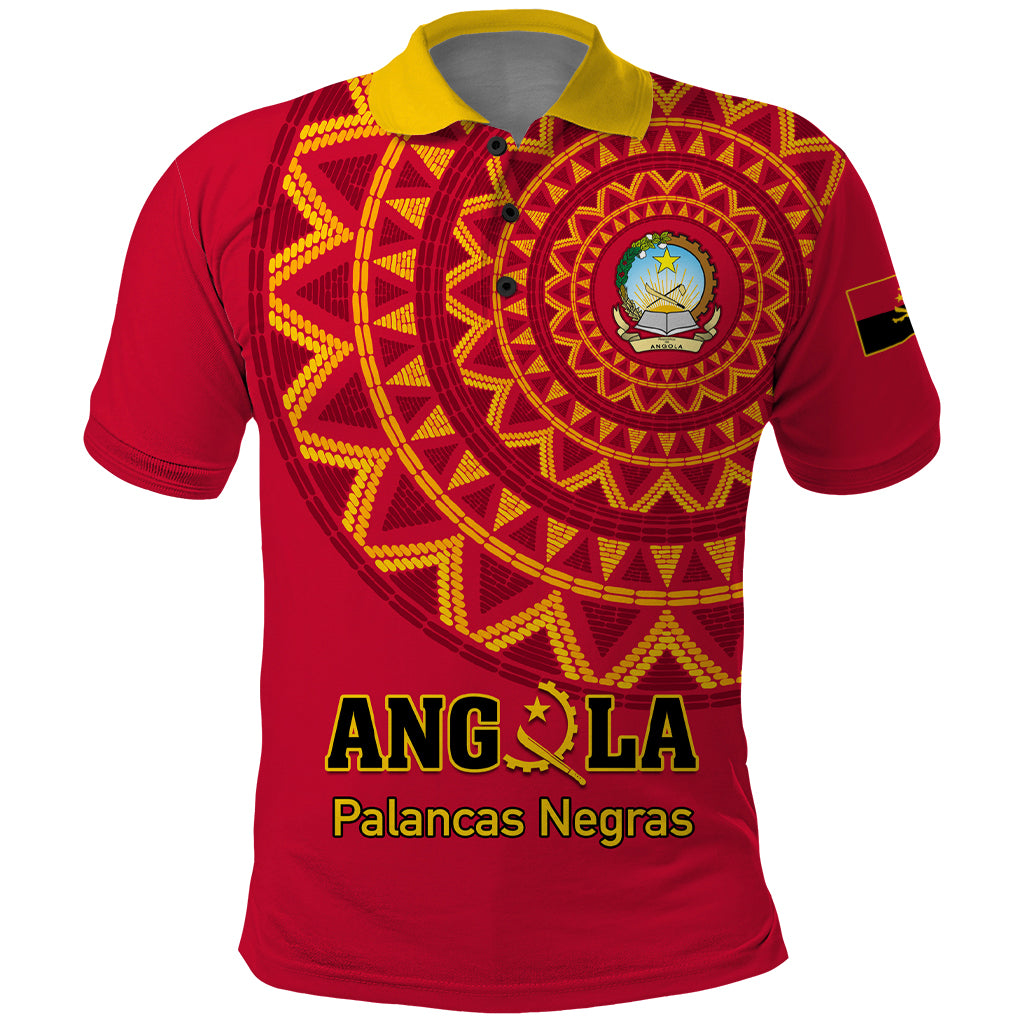 Angola Football Polo Shirt Go Palancas Negras Red Version - Shopicos