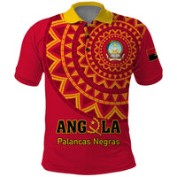 Angola Football Polo Shirt Go Palancas Negras Red Version - Shopicos