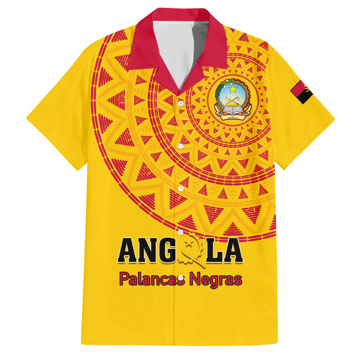 Angola Football Hawaiian Shirt Go Palancas Negras Yellow Version - Shopicos