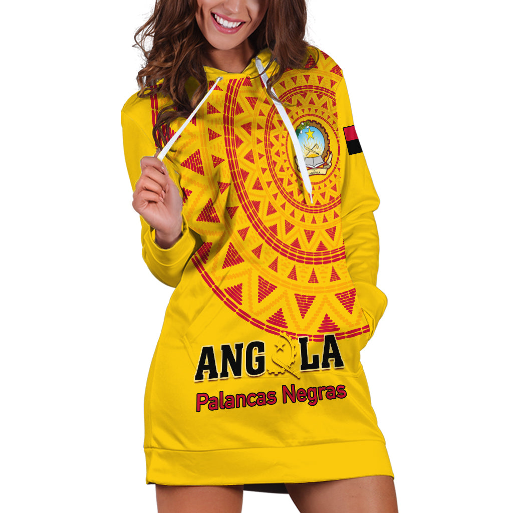 Angola Football Hoodie Dress Go Palancas Negras Yellow Version - Shopicos