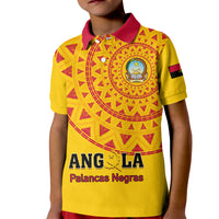 Angola Football Kid Polo Shirt Go Palancas Negras Yellow Version - Shopicos