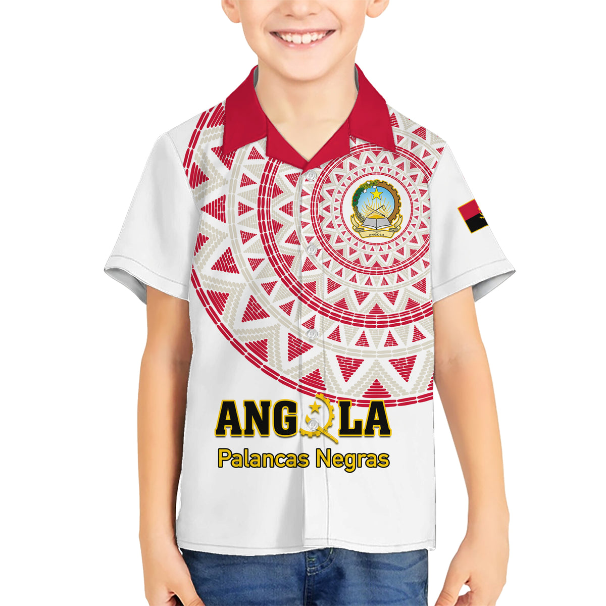 Angola Football Hawaiian Shirt Go Palancas Negras White Version - Shopicos