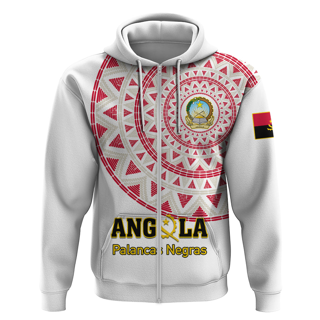 Angola Football Hoodie Go Palancas Negras White Version - Shopicos