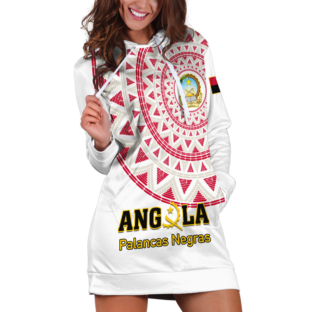 Angola Football Hoodie Dress Go Palancas Negras White Version - Shopicos