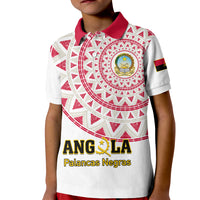 Angola Football Kid Polo Shirt Go Palancas Negras White Version - Shopicos
