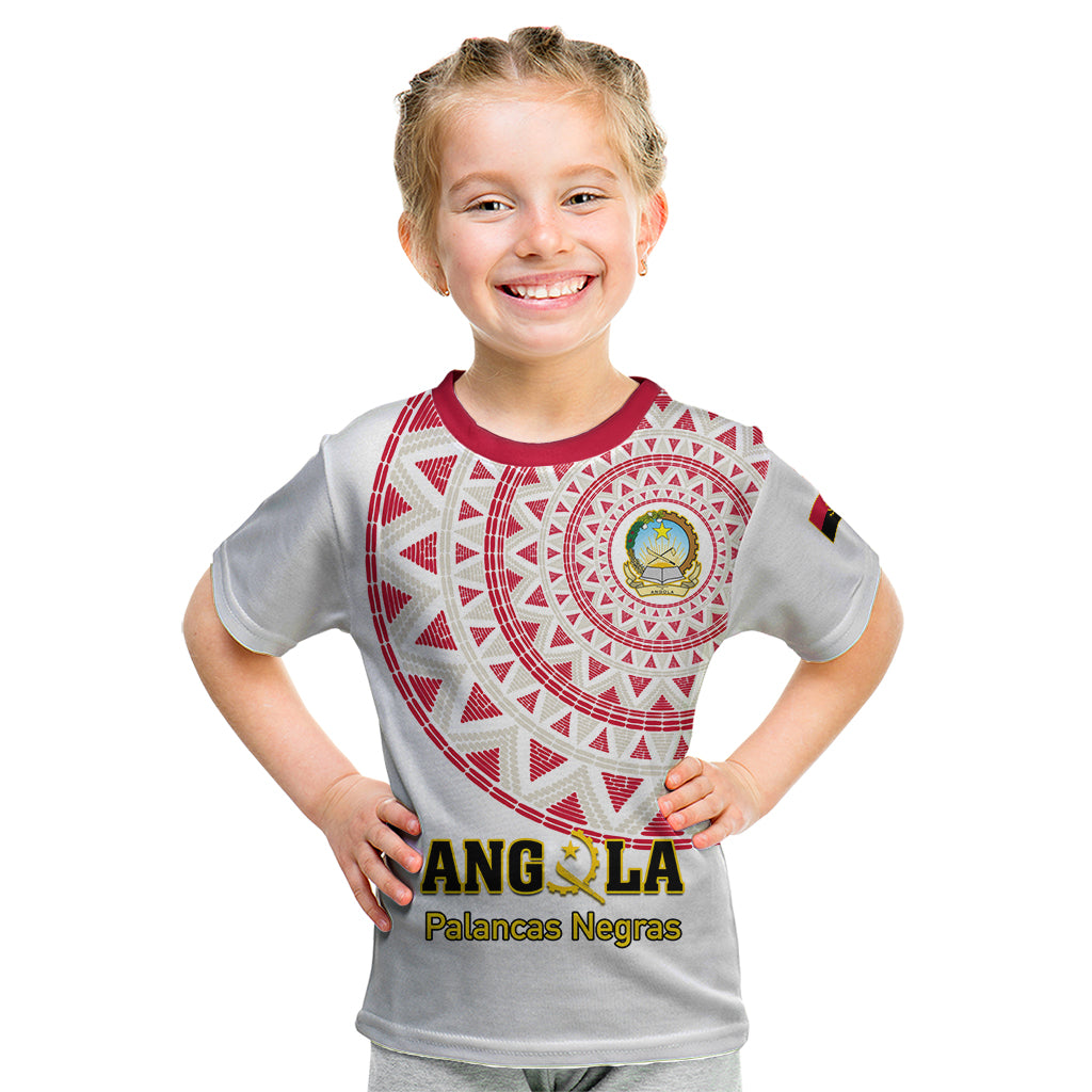 Angola Football Kid T Shirt Go Palancas Negras White Version - Shopicos