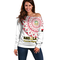 Angola Football Off Shoulder Sweater Go Palancas Negras White Version - Shopicos