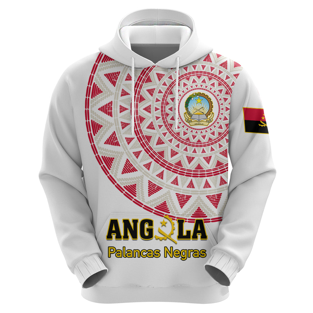 Angola Football Zip Hoodie Go Palancas Negras White Version - Shopicos