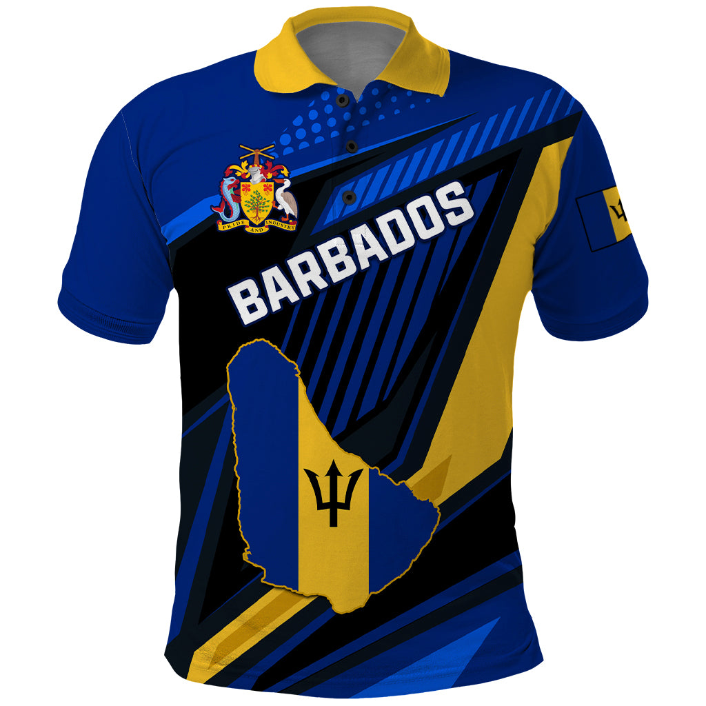 Personalised Barbados Independence Day Polo Shirt Barbadian Coat Of Arms Special Version - Shopicos