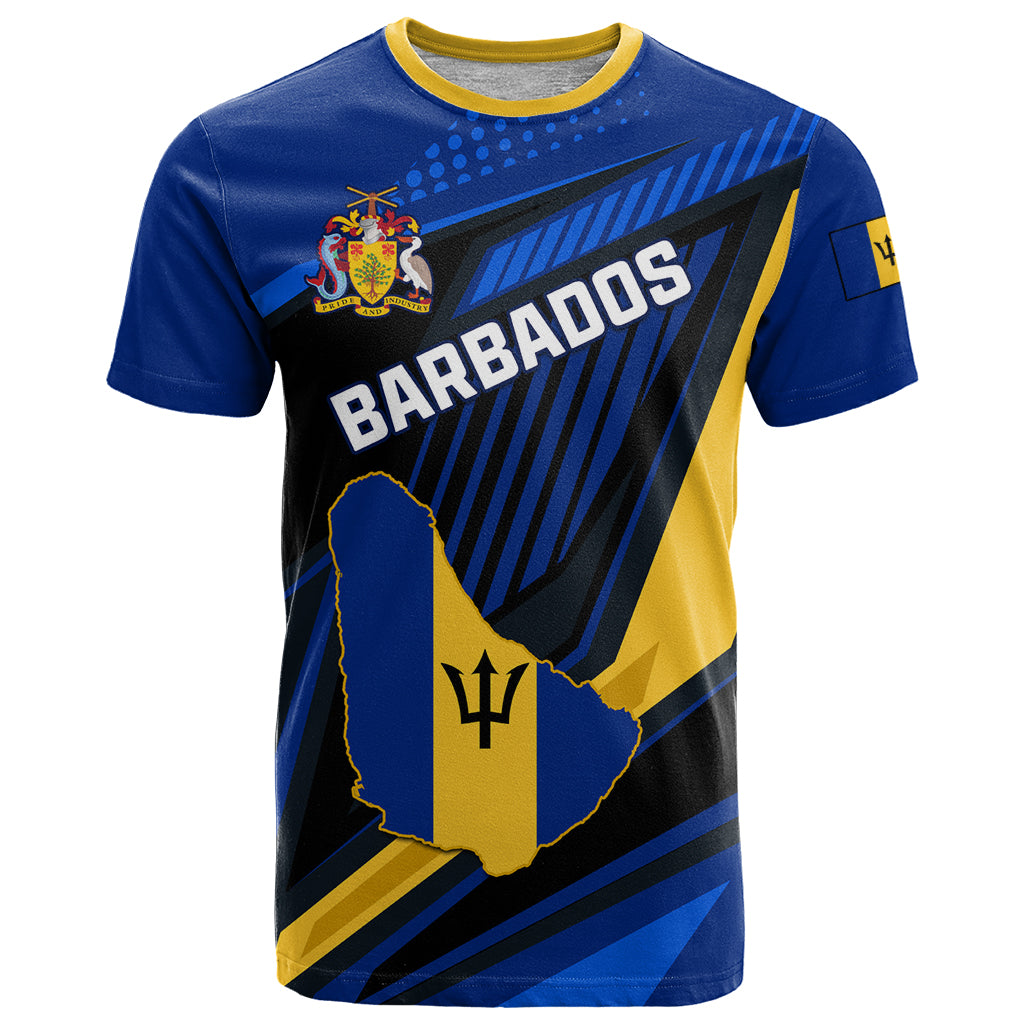 Personalised Barbados Independence Day T Shirt Barbadian Coat Of Arms Special Version - Shopicos