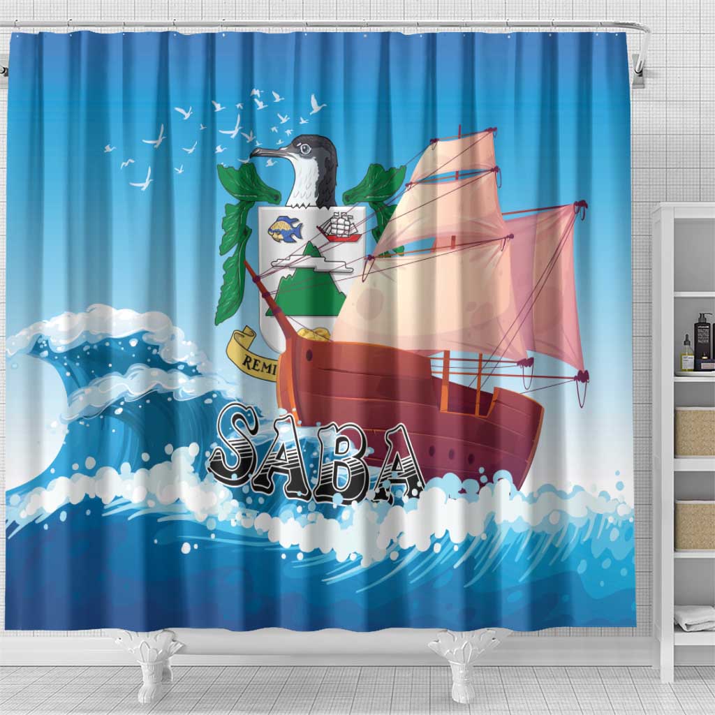 Saba Shower Curtain Sailboat Remis Velisque - Shopicos