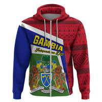 Gambia Independence Day Zip Hoodie Coat Of Arms African Pattern - Shopicos