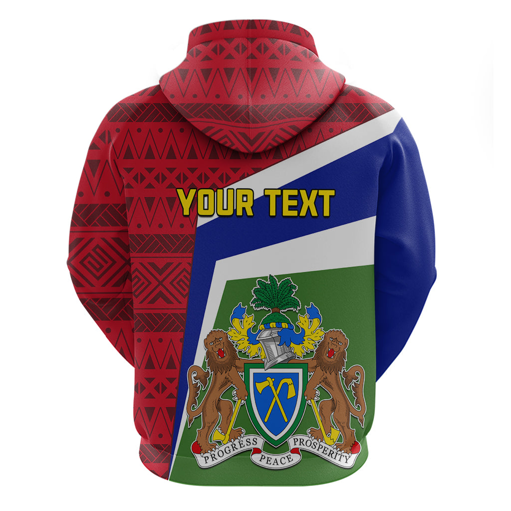 Gambia Independence Day Zip Hoodie Coat Of Arms African Pattern - Shopicos