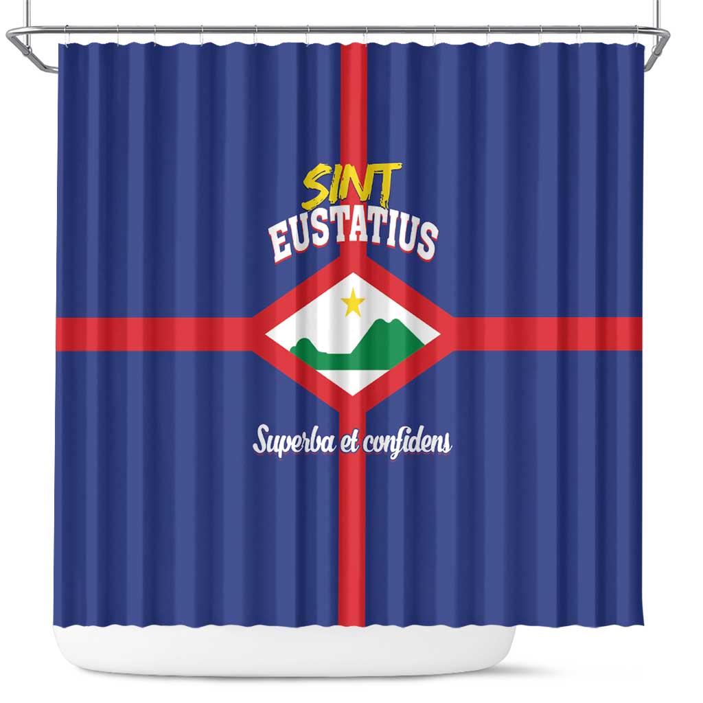 Sint Eustatius Shower Curtain Statia Superba et Confidens - Shopicos