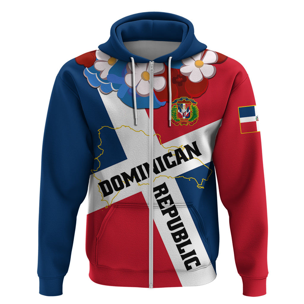Dominican Republic Independence Day Zip Hoodie Coat Of Arms Flag Style - Shopicos