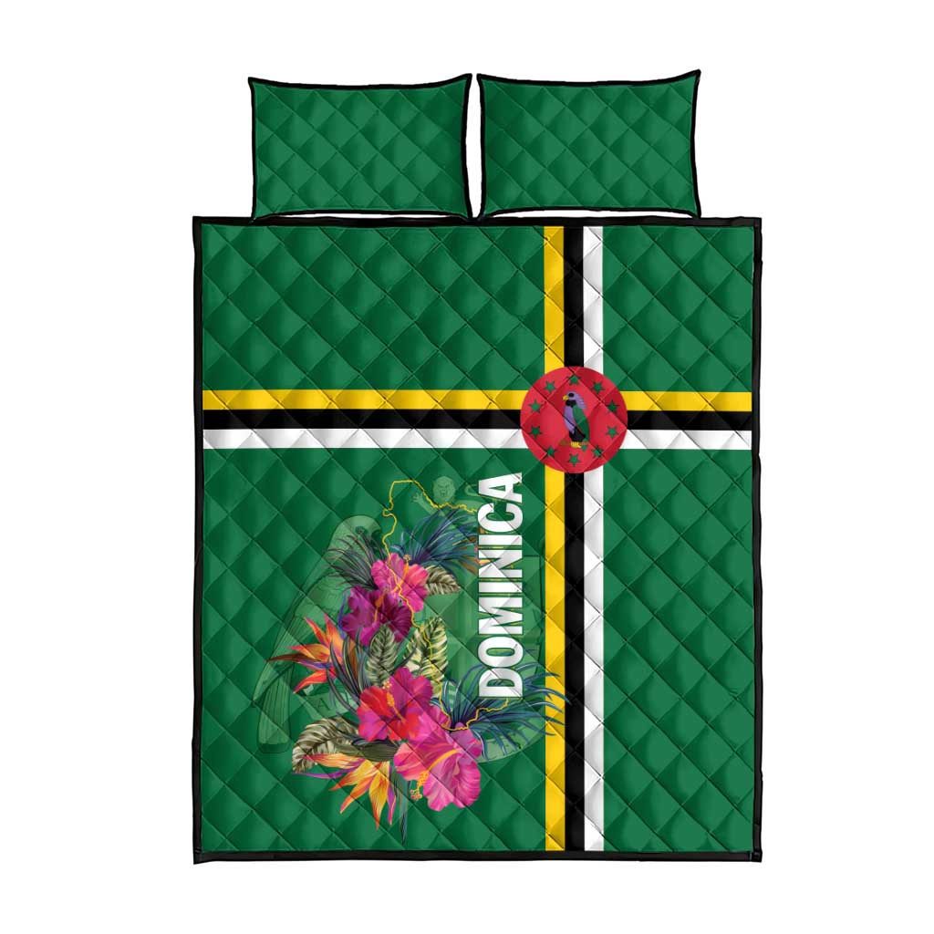 Dominica Quilt Bed Set Waitukubuli Tropical Flower - Shopicos