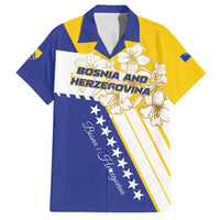 Personalized Bosnia and Herzegovina Hawaiian Shirt Stars With Golden Lily - Shopicos