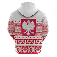 Polish Christmas Hoodie - Poland Emblem and Lachy Sadeckie Pattern - Shopicos