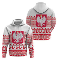 Polish Christmas Hoodie - Poland Emblem and Lachy Sadeckie Pattern - Shopicos
