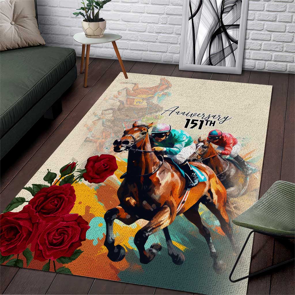Kentucky Horse Racing 151st Anniversary Area Rug LT03