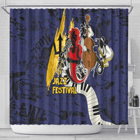 Barbados Jazz Festival - Abstract Jazz Art Shower Curtain - Shopicos