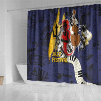 Barbados Jazz Festival - Abstract Jazz Art Shower Curtain - Shopicos