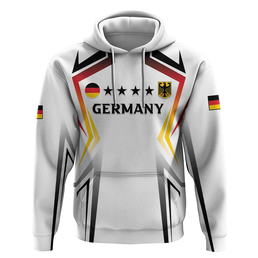 Custom Germany 2024 Football Hoodie Go Champions Nationalelf White Version LT05 - Shopicos