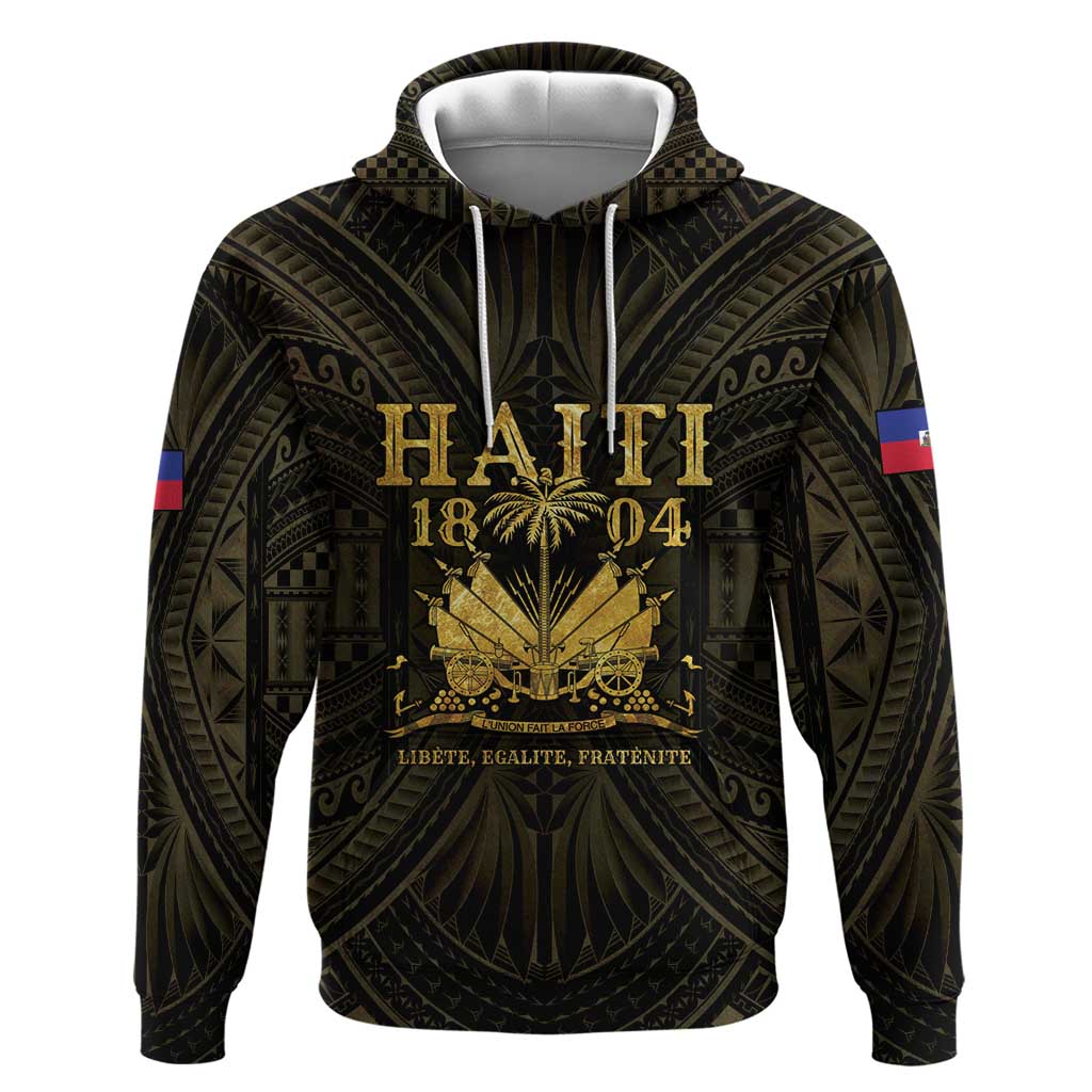 Haiti 1804 Hoodie Polynesian Gold Neg Maron LT05 - Shopicos