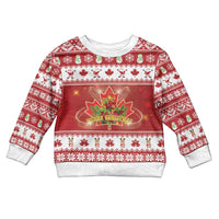 Merry Christmas Canada Kid Ugly Christmas Sweater Festive Maple Leaf Xmas - Shopicos