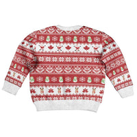 Merry Christmas Canada Kid Ugly Christmas Sweater Festive Maple Leaf Xmas - Shopicos
