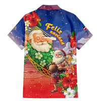 Dominican Republic Christmas Family Matching Mermaid Dress and Hawaiian Shirt Santa Relaxing On The Beach - Shopicos