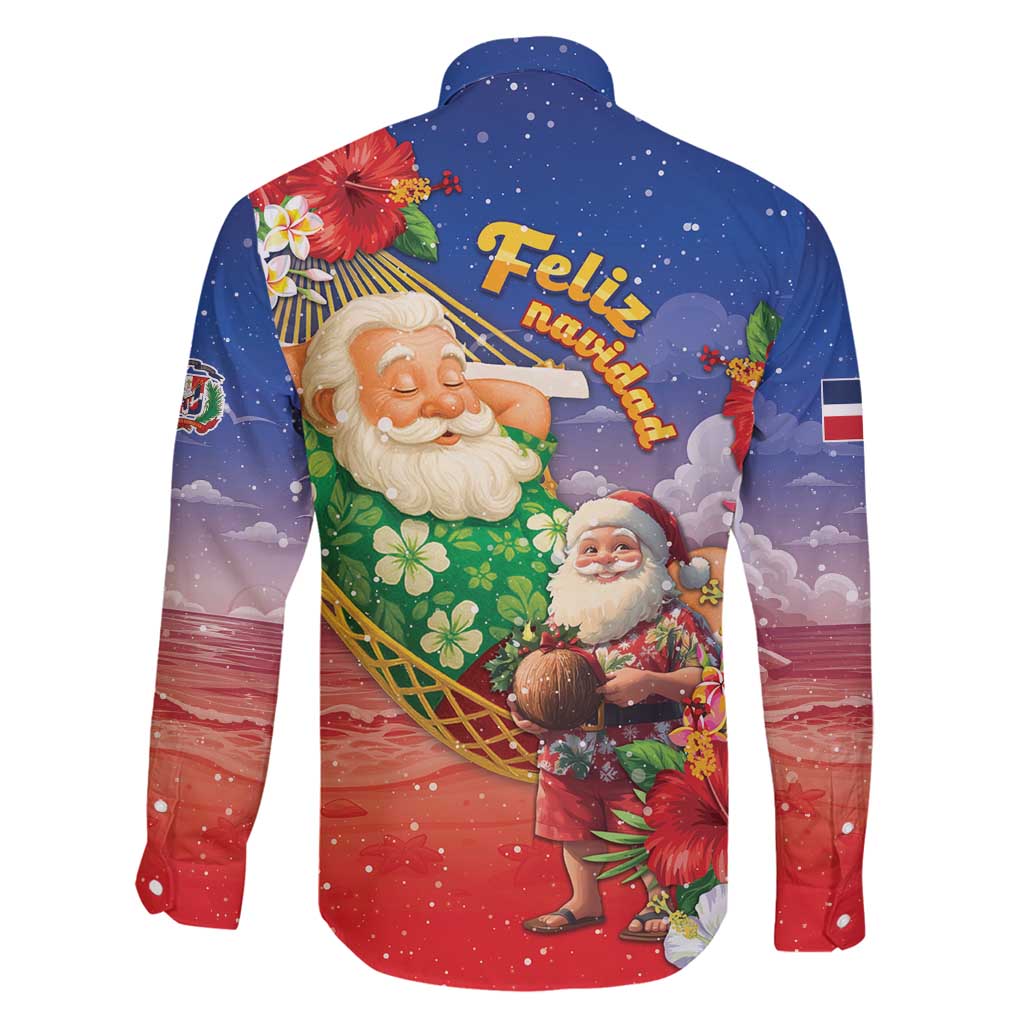 Dominican Republic Christmas Family Matching Mermaid Dress and Hawaiian Shirt Santa Relaxing On The Beach - Shopicos