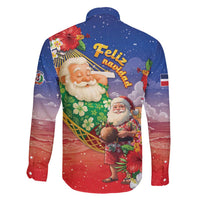 Dominican Republic Christmas Family Matching Mermaid Dress and Hawaiian Shirt Santa Relaxing On The Beach - Shopicos