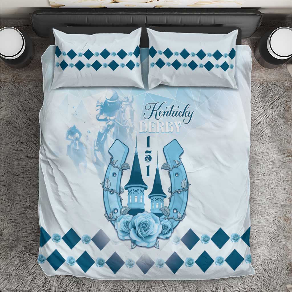Kentucky Horse Racing Bedding Set 151st Anniversary Blue Version LT05