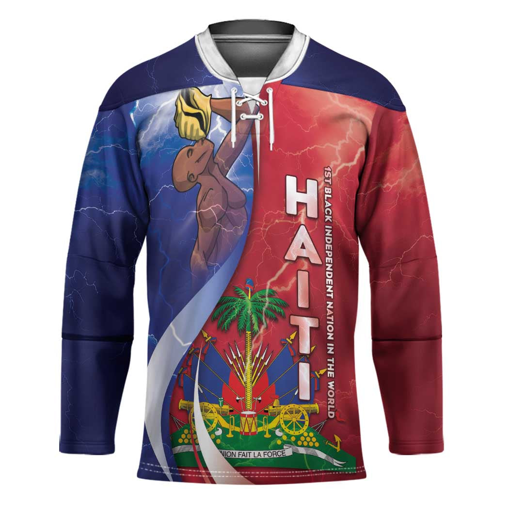 Haiti Independence Day Hockey Jersey The First Black Independent Nation - Shopicos
