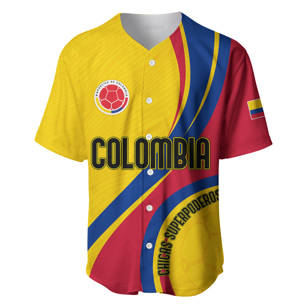 Personalised Colombia Football Baseball Jersey World Cup 2023 Chicas Superpoderosas LT7 - Shopicos