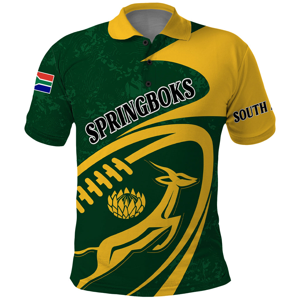 Personalised South Africa Rugby 2023 Polo Shirt Bokke Champions Sporty Dynamics - Shopicos