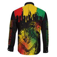 Jamaica Reggae Family Matching Short Sleeve Bodycon Dress and Hawaiian Shirt Legend Bob Sketch Style One Love - Shopicos