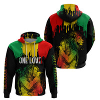 Jamaica Reggae Hoodie Legend Bob Sketch Style One Love - Shopicos