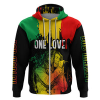 Jamaica Reggae Hoodie Legend Bob Sketch Style One Love - Shopicos
