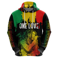 Jamaica Reggae Hoodie Legend Bob Sketch Style One Love - Shopicos