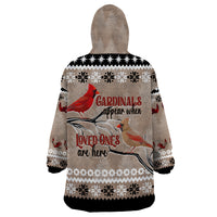 Chrismas Cardinal Birds Wearable Blanket Hoodie Cardinals Appear When Loved Ones Are Near - Shopicos