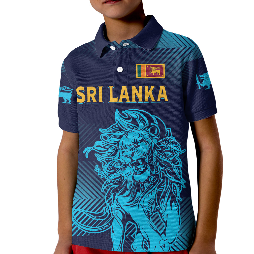 Sri Lanka Cricket Lion World Cup 2024 Kid Polo Shirt Gradient Inspiration - Shopicos