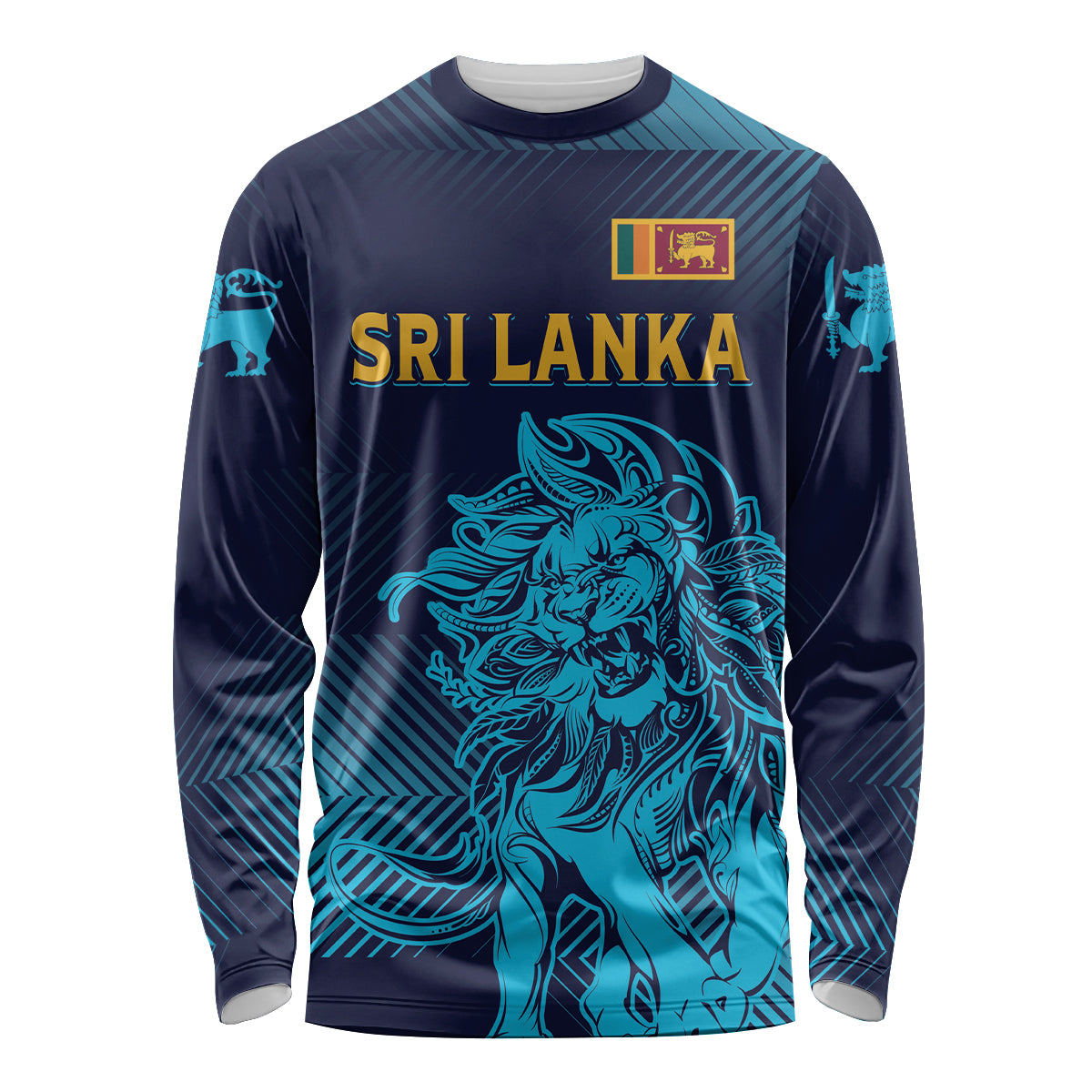Sri Lanka Cricket Lion World Cup 2024 Long Sleeve Shirt Gradient Inspiration - Shopicos