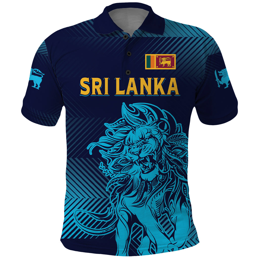 Sri Lanka Cricket Lion World Cup 2024 Polo Shirt Gradient Inspiration - Shopicos