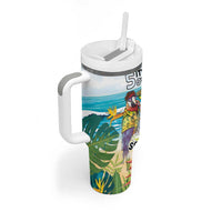 It's 5 o'clock Somewhere Tumbler With Handle Beach Party - Shopicos